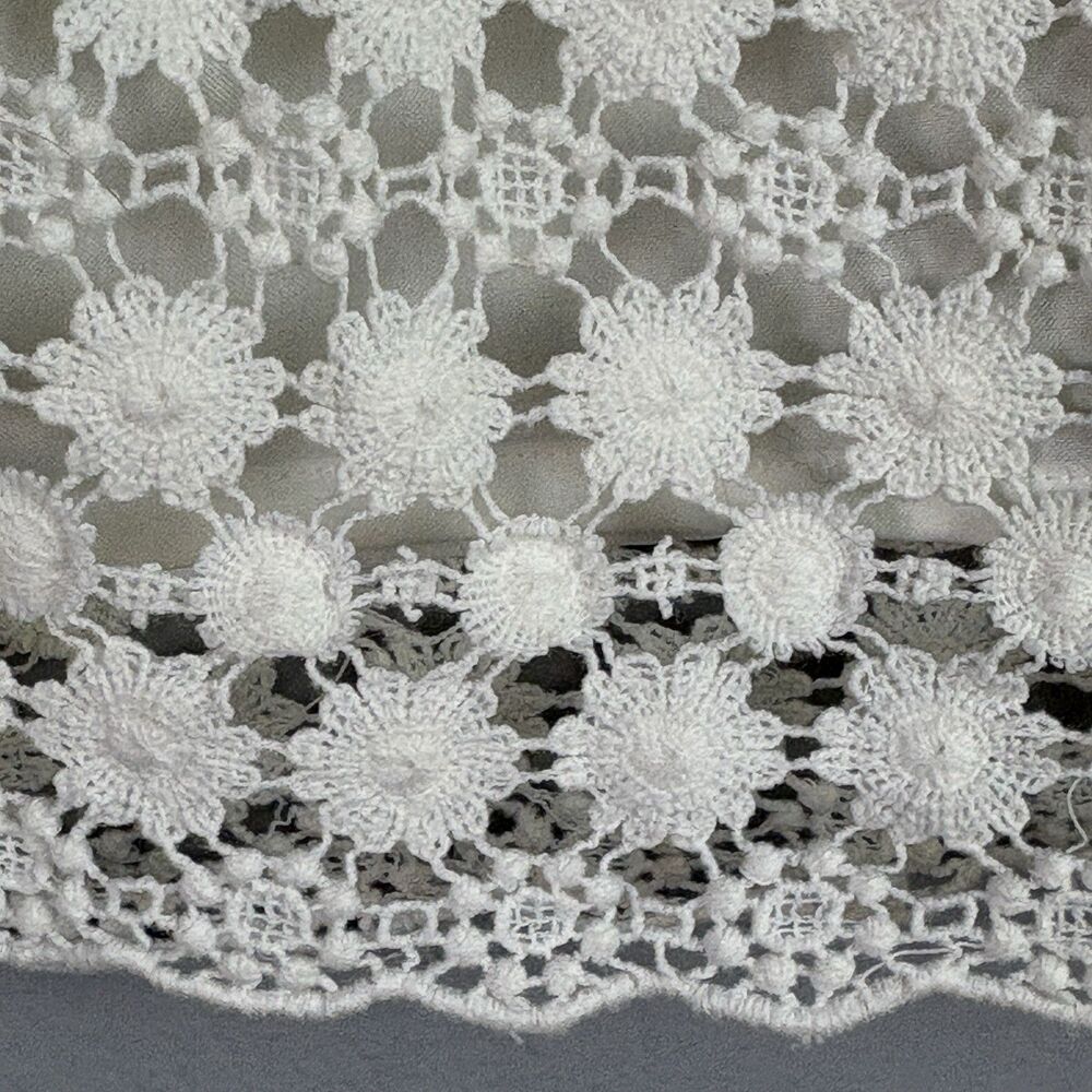 Divided by H&M Skirt Womens 6 Ivory Cotton Crochet Lace Coquette Angelcore Fairy - Picture 6 of 11
